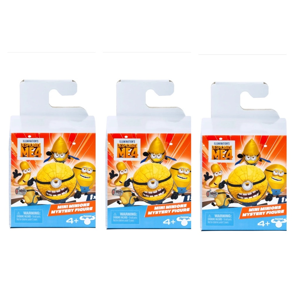 Despicable Me 4 Mini Minions Mystery Figures, 2 inch Figures (3 BOXES)